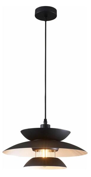 Luster na lanku BERIT 1xE27/20W/230V čierna