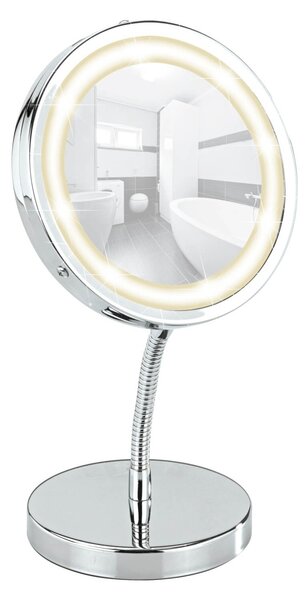 WENKO LED stojace zrkadlo BROLO biele 17x15x13 cm