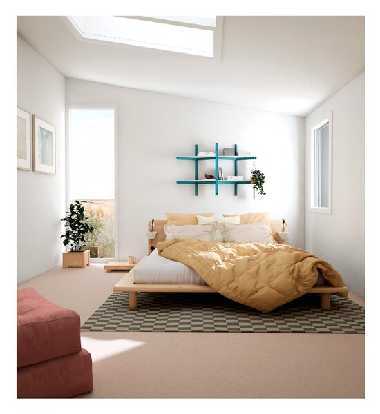 Dvojlôžková posteľ z borovicového dreva s roštom 180x200 cm Peek – Karup Design
