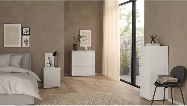 Biela vysoká komoda 40x107 cm Nova – Tvilum