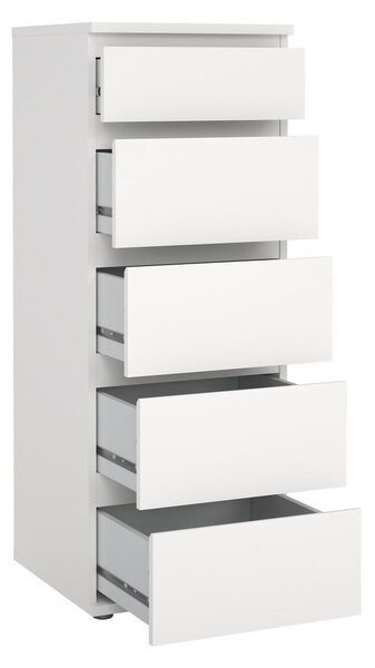 Biela vysoká komoda 40x107 cm Nova – Tvilum