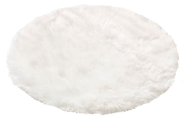 Koberec PEAU DE MOUTON 2 kruh biely
