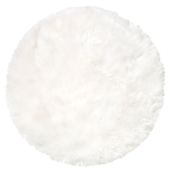 Koberec PEAU DE MOUTON 2 kruh biely