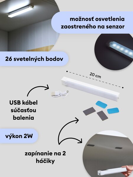 Sinsay - LED podskrinkové svietidlo - biela