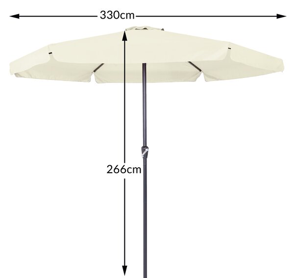 Záhradný slnečník Maui Ø330 cm - béžový