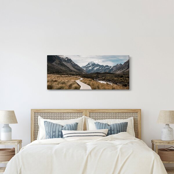 Obraz - Chodník v údolí hory Mt. Cook (120x50 cm)