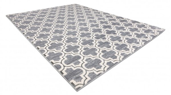 Koberec CORE W6764 Koniczyna marokánska Trellis - sivý / krém