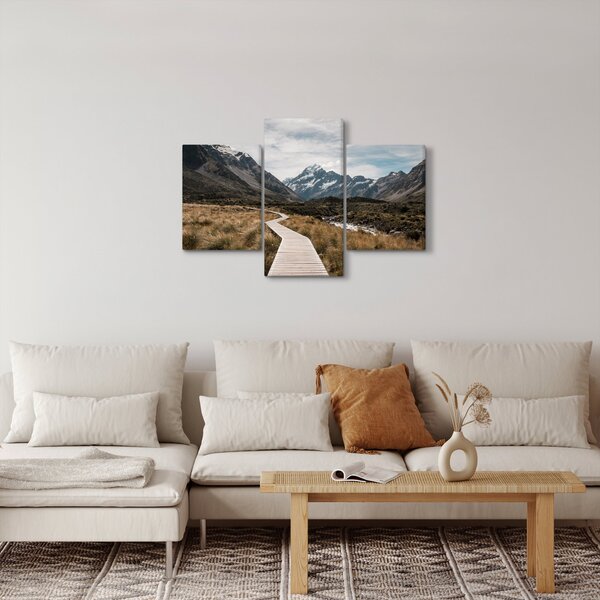 Obraz - Chodník v údolí hory Mt. Cook (90x60 cm)