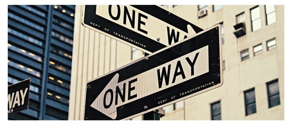 Obraz - New York ONE WAY (120x50 cm)