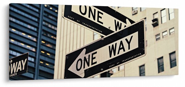 Obraz - New York ONE WAY (120x50 cm)