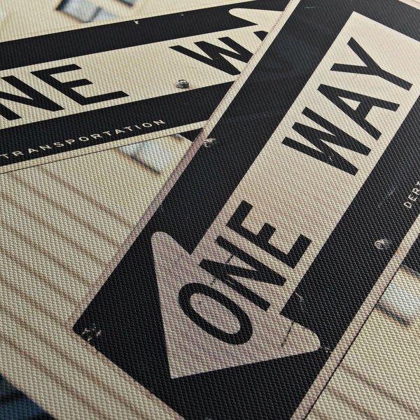 Obraz - New York ONE WAY (s hodinami) (90x30 cm)