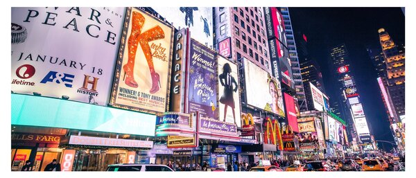 Obraz - New York Theater District (120x50 cm)