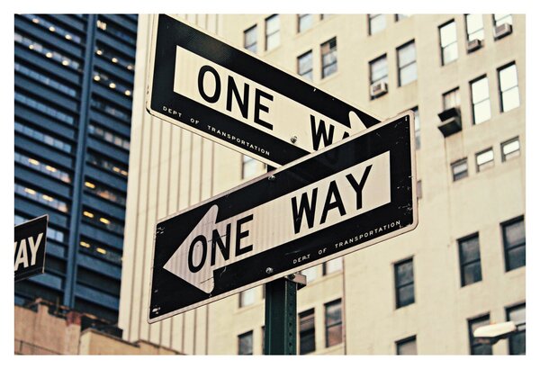 Obraz - New York ONE WAY (90x60 cm)