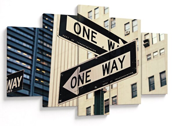 Obraz - New York ONE WAY (150x105 cm)