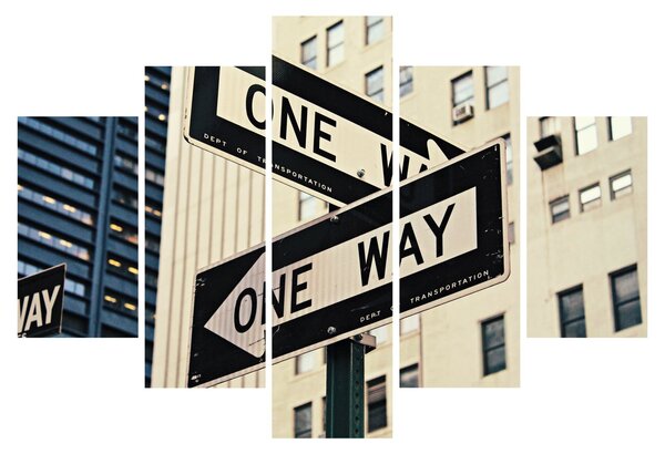 Obraz - New York ONE WAY (150x105 cm)