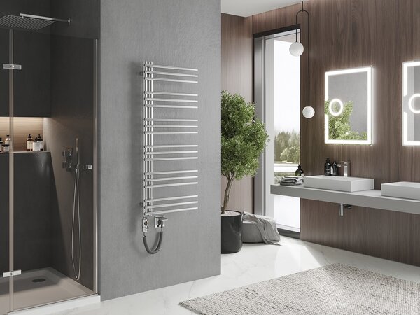 Mexen Neptun, elektrické vykurovacie teleso 1200 x 500 mm, 600 W, chrómová, W101-1200-500-2600-01