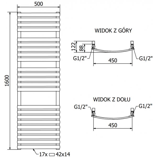Mexen Bachus, elektrické vykurovacie teleso 1600 x 500 mm, 900 W, biela, W109-1600-500-2900-20