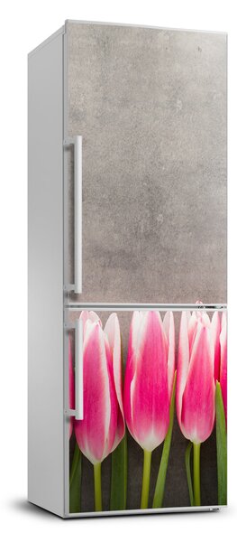 Nálepka fototapeta chladnička Ružové tulipány