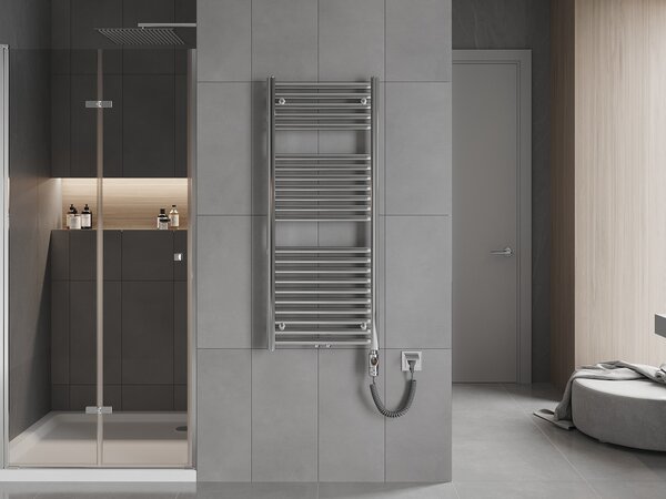 Mexen Hades, elektrické vykurovacie teleso 1200 x 500 mm, 600 W, chrómová, W104-1200-500-2600-01