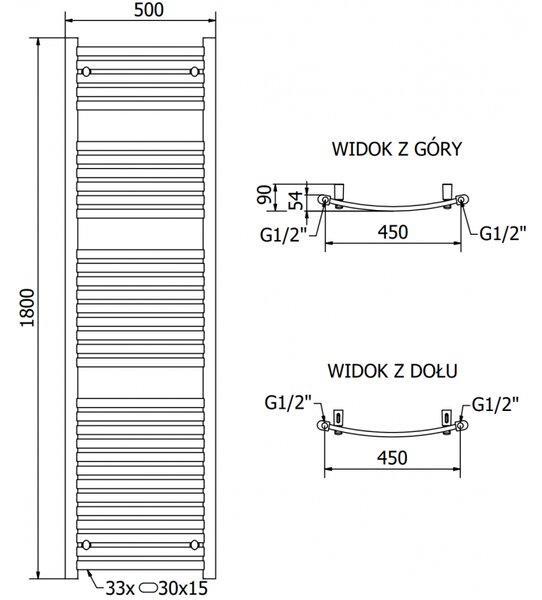 Mexen Helios, elektrické vykurovacie teleso 1800 x 500 mm, 900 W, biela, W103-1800-500-2900-20