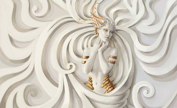 Fototapeta - Bohyňa v reliéfe (152,5x104 cm)