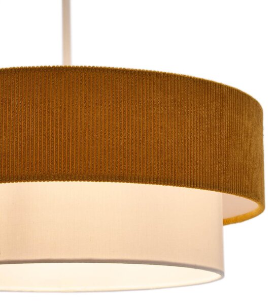 MUZZA Stropná visiaca lampa nelabia Ø 40 cm horčicová