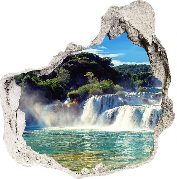 Díra 3D ve zdi nálepka Krka vodopády nd-p-92934711