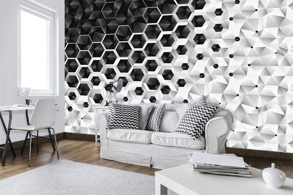 Fototapeta - 3D šesťuholníky (152,5x104 cm)