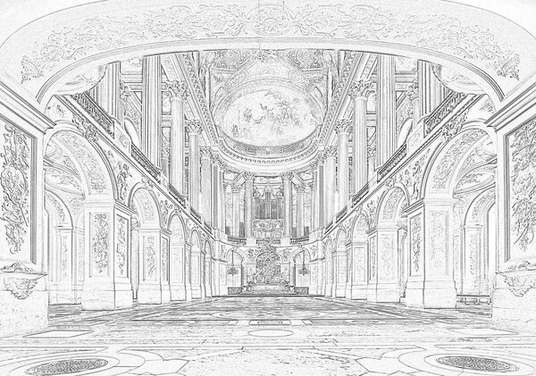 Fototapeta - Veľká sála sála vo Versailles (152,5x104 cm)