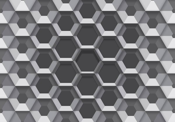 Fototapeta - 3D šesťuholníky (152,5x104 cm)