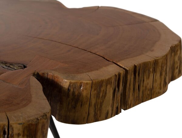 Konferenčný stolík akácia 80x80x45 prírodný lakovaný LOUNGE COLLECTION