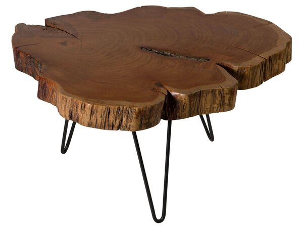 Konferenčný stolík akácia 80x80x45 prírodný lakovaný LOUNGE COLLECTION