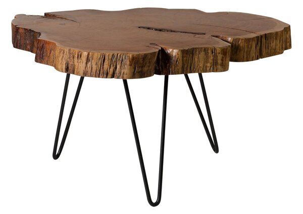 Konferenčný stolík akácia 80x80x45 prírodný lakovaný LOUNGE COLLECTION