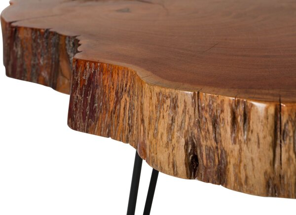 Konferenčný stolík akácia 80x80x45 prírodný lakovaný LOUNGE COLLECTION