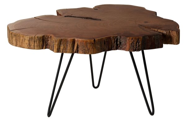 Konferenčný stolík akácia 80x80x45 prírodný lakovaný LOUNGE COLLECTION