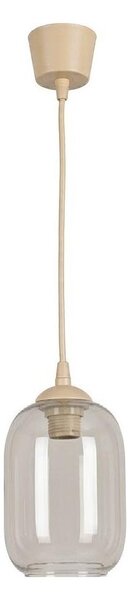 Brilagi - LED luster na lanku R GLASS 1xE27/60W/230V priemer 14 cm béžová/dýmovo sivá