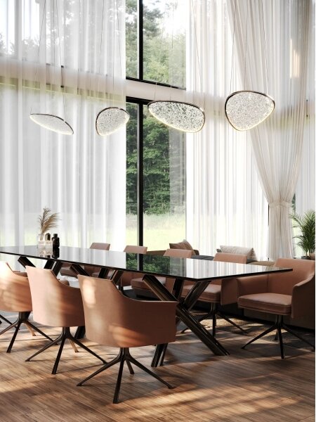 MAXLIGHT P0636D - LED luster na lanku EMPIRE LED/17W/230V lesklý chróm