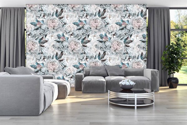 Fototapeta - Pastelové pivonky (152,5x104 cm)