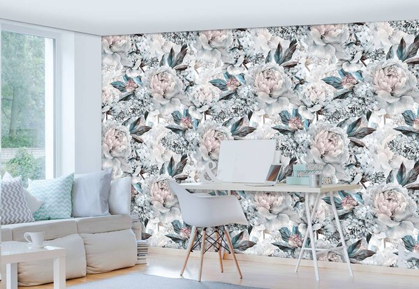 Fototapeta - Pastelové pivonky (152,5x104 cm)