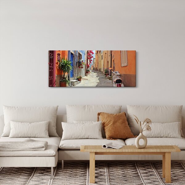 Obraz ulice na Sardínii (120x50 cm)