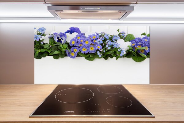 Panel do kuchyne Modré kvety pl-pksh-100x50-f-99973378