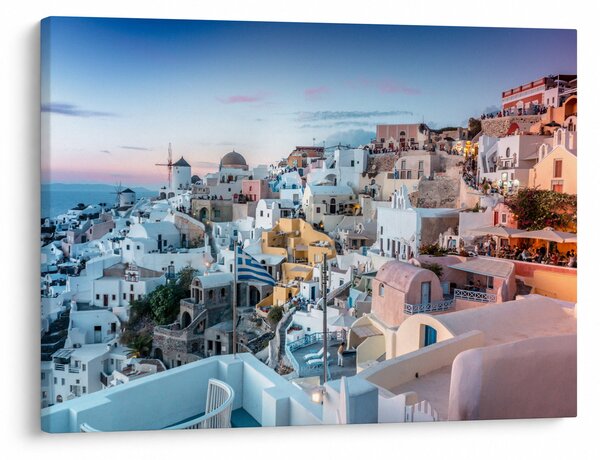 Obraz - Súmrak v Santorini (70x50 cm)