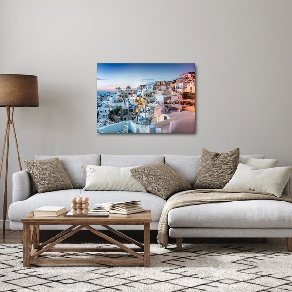 Obraz - Súmrak v Santorini (70x50 cm)