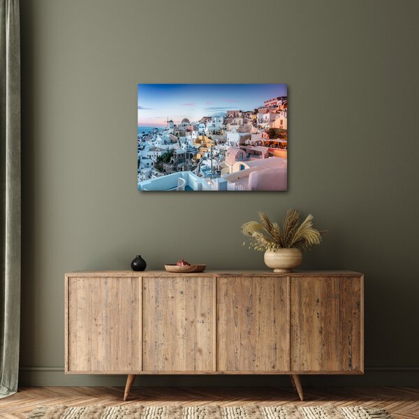 Obraz - Súmrak v Santorini (70x50 cm)