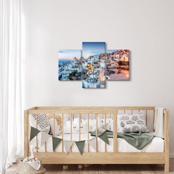 Obraz - Súmrak v Santorini (90x60 cm)