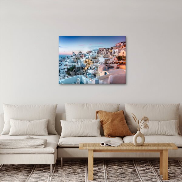 Obraz - Súmrak v Santorini (70x50 cm)