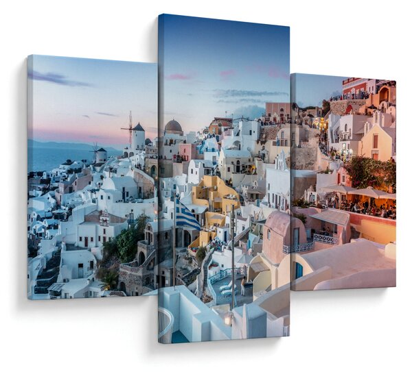 Obraz - Súmrak v Santorini (90x60 cm)