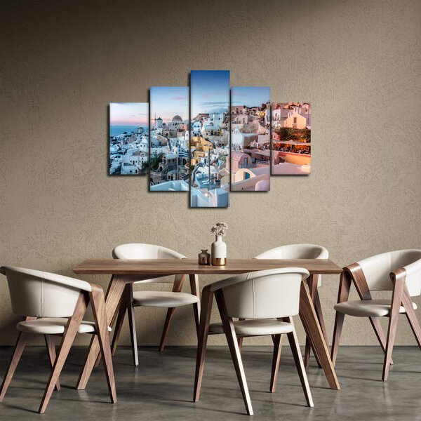 Obraz - Súmrak v Santorini (150x105 cm)