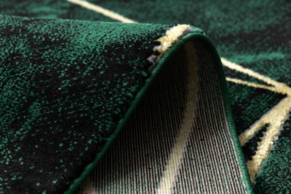Koberec EMERALD exkluzívny 1022 glamour, styl geometrický, marmur fľaškovo zelený / zlatý