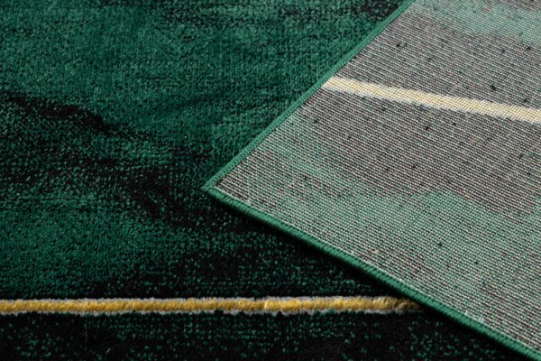 Koberec EMERALD exkluzívny 1022 glamour, styl geometrický, marmur fľaškovo zelený / zlatý